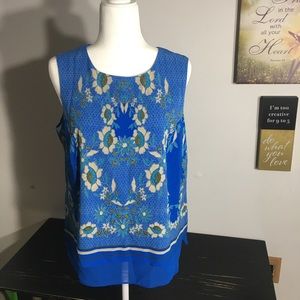 NWOT Rose & Olive sleeveless floral top